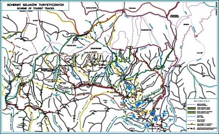 Tourist tracks in Tatra National Park